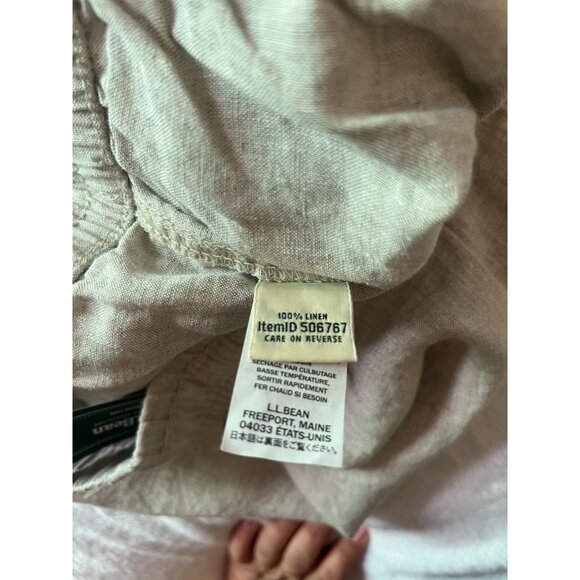L.L.Bean Womens Linen Wide-Leg Pants 14 Regular Drawstring Casual Outdoor New - Picture 8 of 11